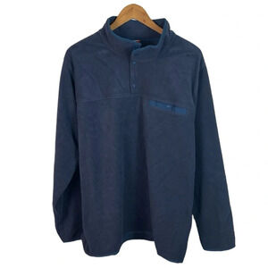 B13 Mens 32 Degrees Heat 1/4 Button Mock Neck Fleece Pullover Sweatshirt XXL